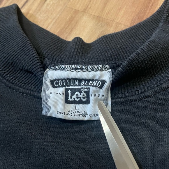 Rare Vintage 90s Tiger Graphic Sweatshirt - Night Nature. Double side Scene Sz L - Picture 6 of 10